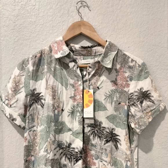 C&C California 100% Linen Button Up Dress - Picture 4 of 6